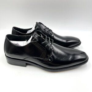 Stacy Adams Mens Size 9M Black Leather Slip Resistant Oxfords Dress Shoes